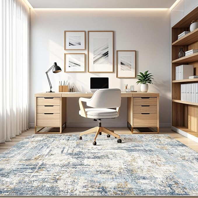 6x8 Area Rug Living Room: Washable Large Abstract Modern Soft Rugs Stain - Image 8