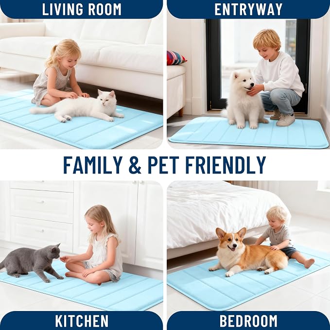 OLANLY Memory Foam Bath Mat 30x20, Super Soft Absorbent Bathroom Rugs, Quick Dry - Image 9