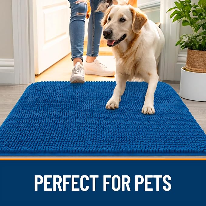 OLANLY Dog Door Mat for Muddy Paws 34x21, Absorbs Moisture and Dirt, Absorbent - Image 6