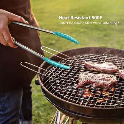 Silicone Spatulas Set Turners Tongs Cooking Utensils Set High Heat Resistant - Image 5