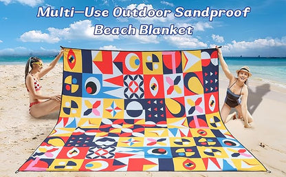 HIHOHO Beach Blanket Waterproof Sandproof Extra Large Beach Mat 79" X - Image 6