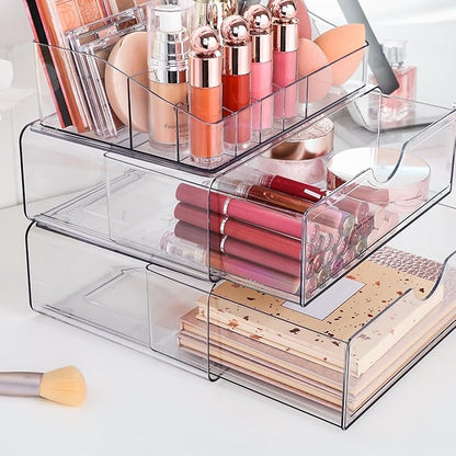 Vtopmart 3 Tier Clear Makeup Organizer - Image 2