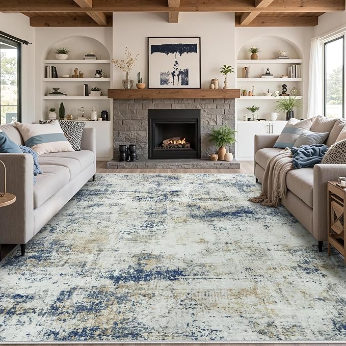 9x12 Area Rugs Living Room Rugs: Large Washable Rug - Image 9