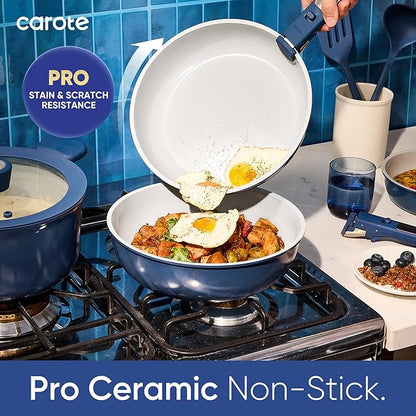 CAROTE 27pcs Ceramic Cookware Set Nonstick, Pots and Pans Set Non Stick - Image 3