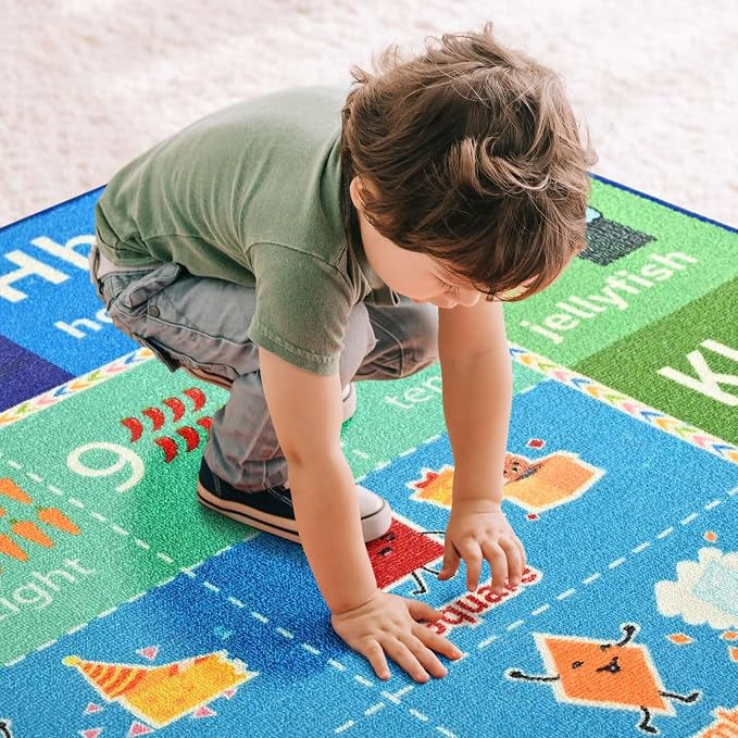 Macgace ABC Kids Rug for Playroom, 3x5 Washable Classroom Area Rugs, Toddler - Image 5