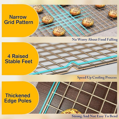 2PCS Cooling Racks for Cooking and Baking - Image 3