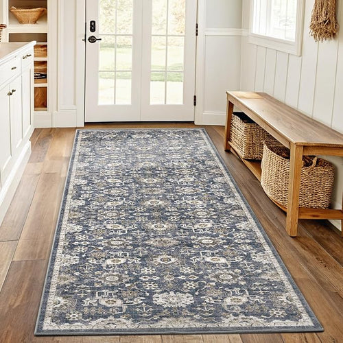 AMADA HOMEFURNISHING 2x6 Washable Runner Rug, Low-Profile Kitchen Rugs by AMADAHOMEFURNISHING