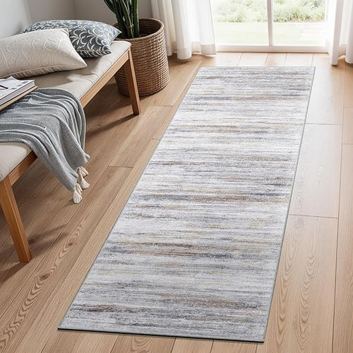 2x7 Washable Runner Rugs for Hallway: Easy-to-Clean Abstract Runners for by WIEVEDENS
