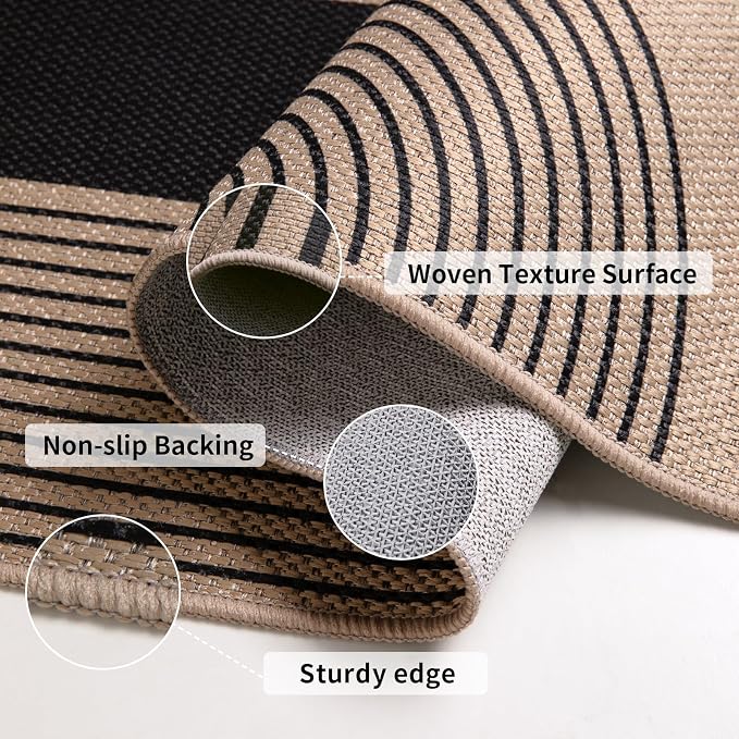 Tangsoo Easy Jute 2x3 Outdoor Rug, Washable Non-Slip Rug - Image 3