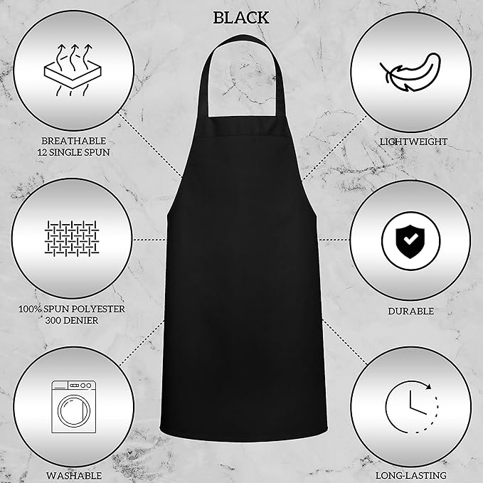 GREEN LIFESTYLE 120 Pack Bib Aprons - Image 2