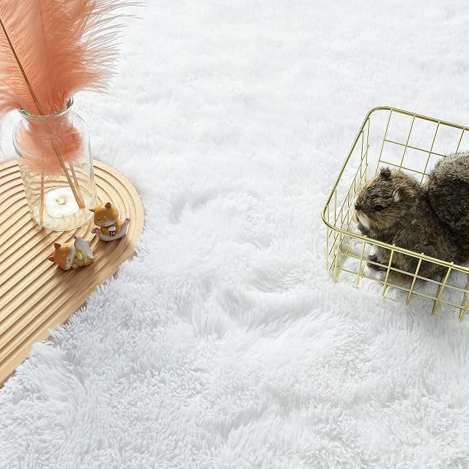 Andecor Soft Fluffy Bedroom Rugs, 5 x 8 Feet Indoor Shaggy Plush Area Rug - Image 5