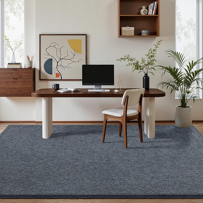 Pettop 5x7 Blue Grey Area Rugs for Living Room Bedroom, Thickened Memory-Foam - Image 4