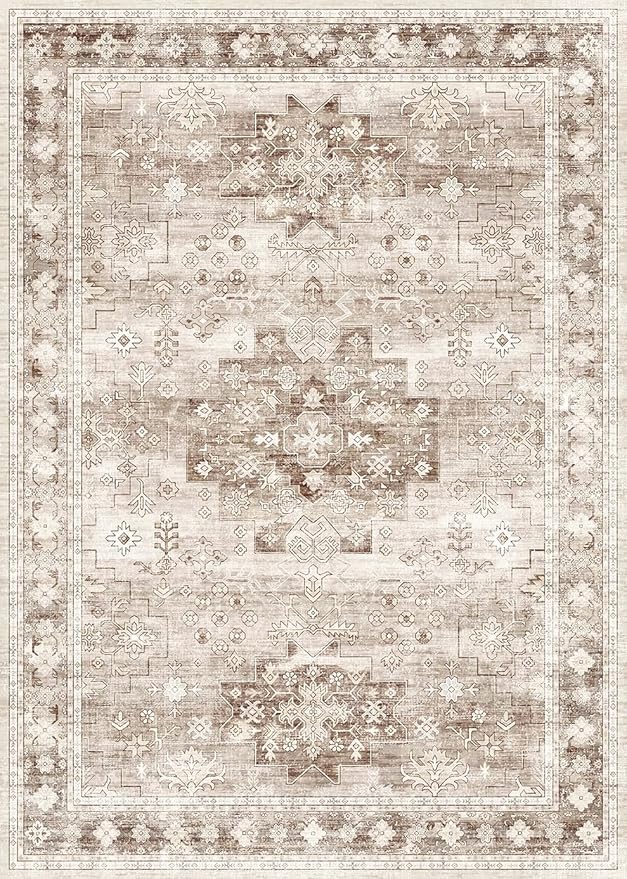 Washable Farmhouse Living Room Rug, 10x14 Area Rugs - Image 2