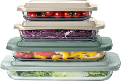 COOK WITH COLOR 8-Piece Deep Glass Baking Dish Set with Plastic Lids – - Image 8