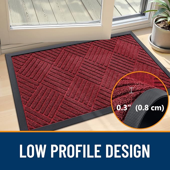 OLANLY Front Door Mat Outside Entrance 29.5x17, Heavy Duty Sturdy Natural - Image 5