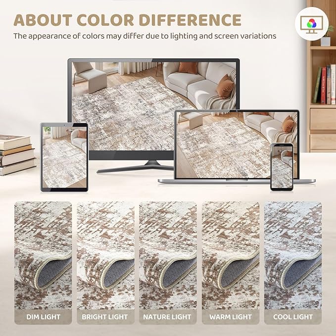 UERMEI 3x5 Area Rug Living Room Rugs - Image 9