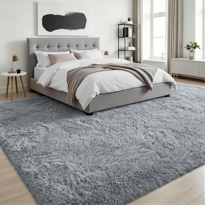 Fluffy Area Rugs 9x12 Living Room Bedroom: Ultra Soft Shag Rug Upgrade Non-Slip - Image 3