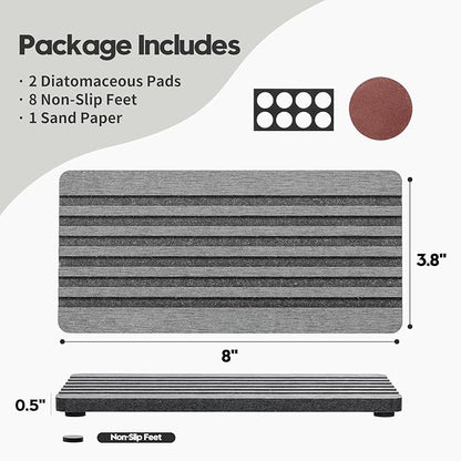 Razborci 2PCS Diatomite Quick Stone Drying Tray Mat - Image 6