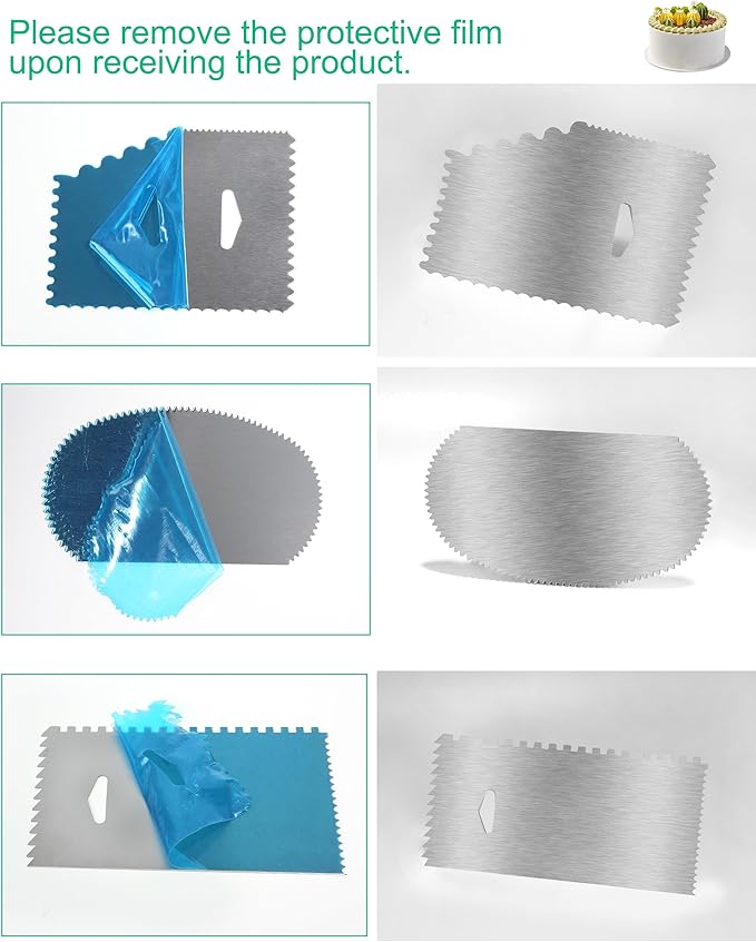 New 6pcs Cake Scraper 430 stainless Decorating Comb and Icing Smoother - Image 6