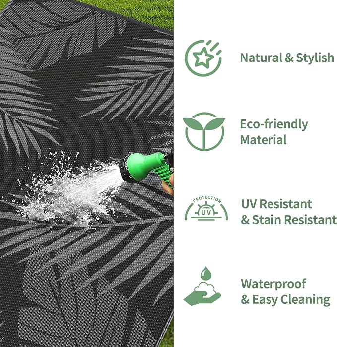 GENIMO Outdoor Rug 9' x 12' Waterproof - Image 6