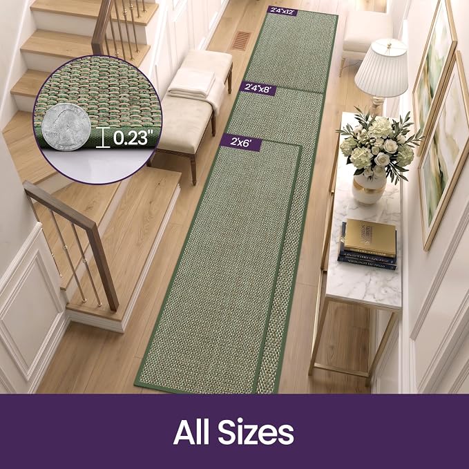 DEX Hallway Runner Rug 2x6, Non Slip Rubber Backing Inside Entryway Carpet - Image 2