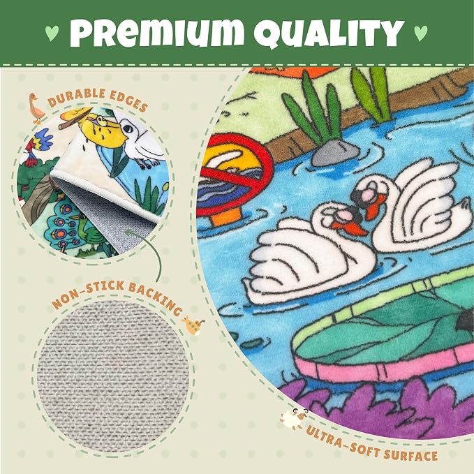 Hazo Haus Extra Large Jungle Explorer Rug 8x10 – Vibrant Cartoon Safari - Image 5