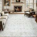 Washable 6×9 Area Rugs for Living Room, Vintage Floral Rug Soft Non Slip Stain by Dotiiorug