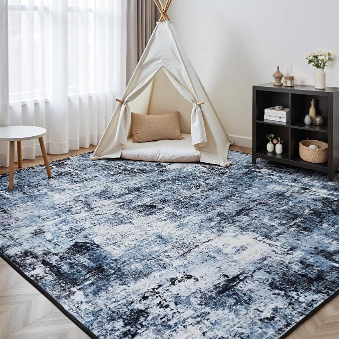 Rugflix 7x10 Area Rugs for Living Room, Washable Large Rug Stain-Resistant Low - Image 8
