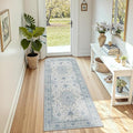 RELEANY Area Rugs Small 2'x4' Washable Non-Slip, Floral Vintage Distress by RELEANY