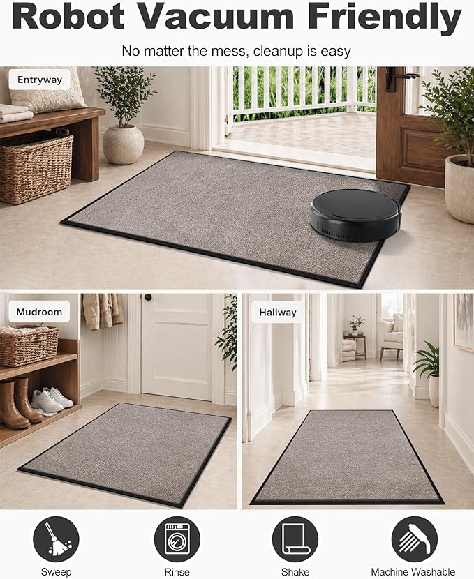 Mibao Super Absorbent Front Door Mat, Non-Slip Washable Indoor Doormats - Image 5