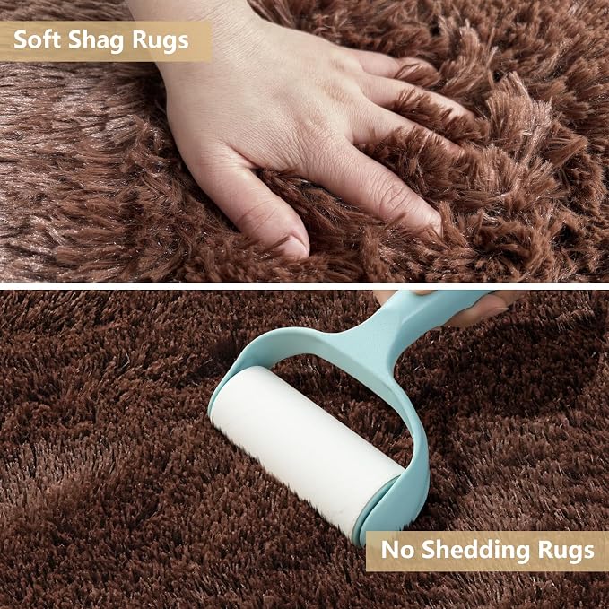 Shag Runner Rug for Bedroom Living Room 2x6 Upgrade Non-Slip Fluffy Soft - Image 5