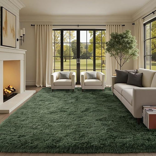 9x12 Ft Extra Large Shag Green Area Rug by Cuzwlovita