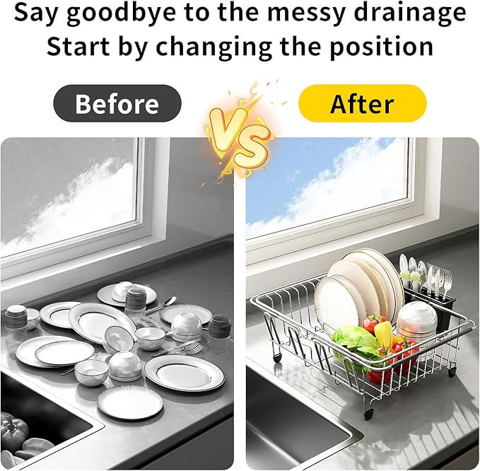 PureBox Expandable Over The Sink Dish Drying Rack - Image 7
