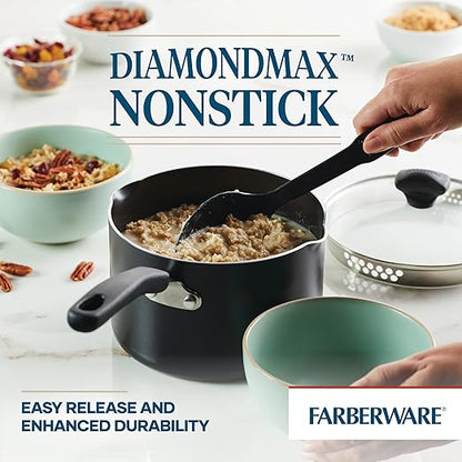 Farberware Cookstart DiamondMax Nonstick Straining Saucepan, Dishwasher Safe - Image 5