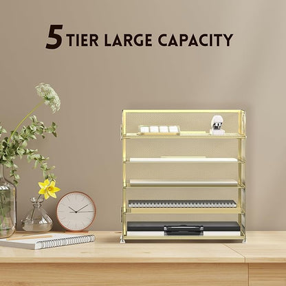 Supeasy 5 Trays Paper Organizer Letter Tray - Image 4
