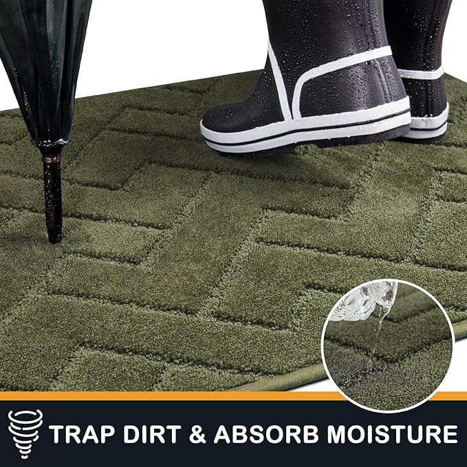 PURRUGS Dirt Trapping Door Mat 24" x 59", Non-Slip Machine Washable Entry Rug - Image 5
