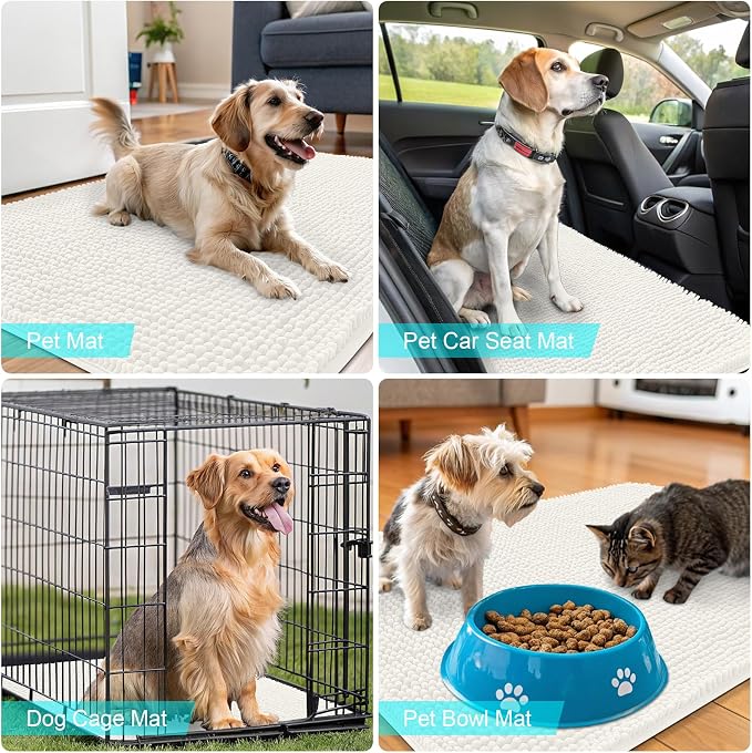OLANLY Dog Door Mat for Muddy Paws 30x20, Absorbs Moisture and Dirt, Absorbent - Image 7
