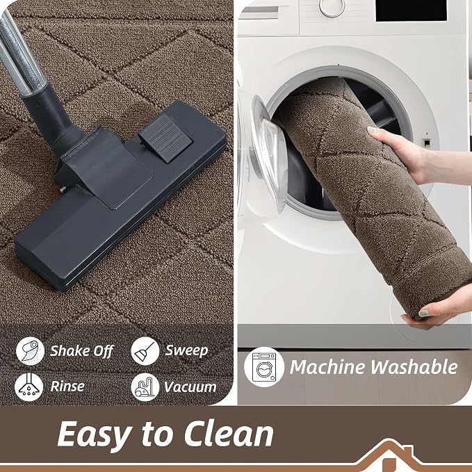 BEQHAUSE Dirt Trapper Door Mat 24" x 60", Doormat Non-Slip Entryway Rugs - Image 6