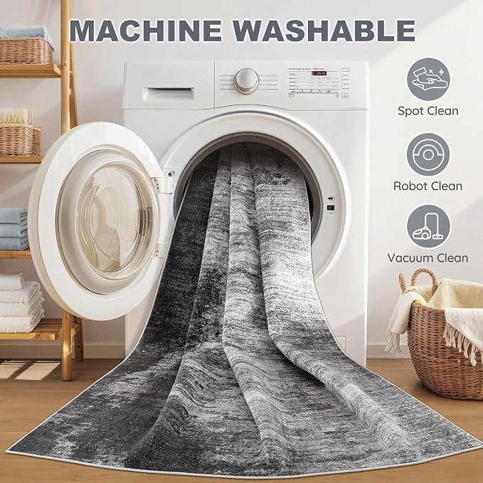 DMOYEST 9x12 Area Rug for Living Room, Washable & Non Slip Large Indoor Carpet - Image 5