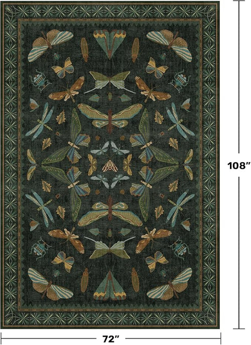 6x9 Dark Green Area Rugs for Dining Room - Image 2