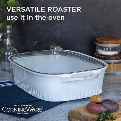CorningWare QuickHeat 5.7-QT Cast Aluminum Roaster - Image 2