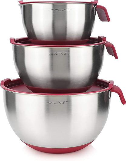 AVACRAFT 18/10 Stainless Steel Mixing Bowls by AVACRAFT