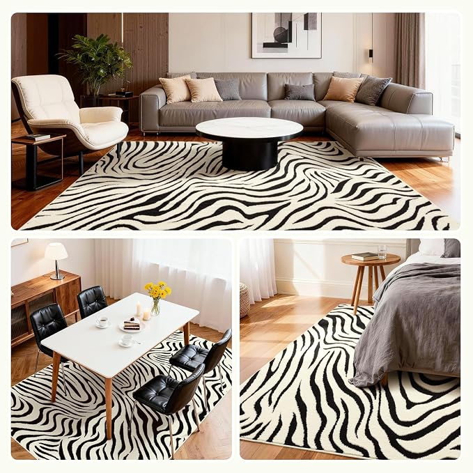 YIHOUSE 5×7 Ft Area Rugs for Living Room: Modern Washable Rug - Image 3