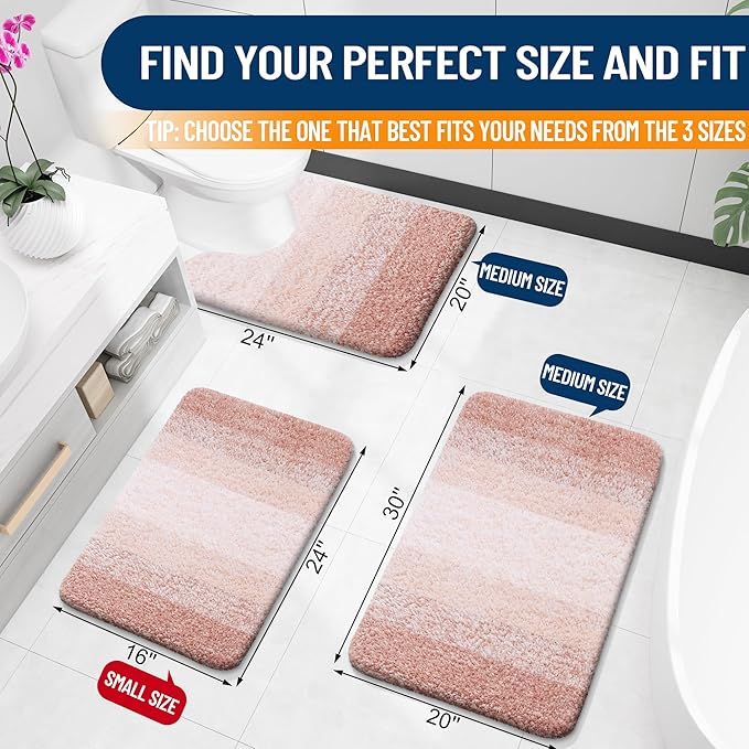 OLANLY Large Bathroom Rugs Mat 50x30, Extra Soft Absorbent Microfiber Bath Rugs - Image 2