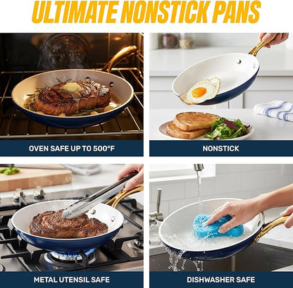 Gotham Steel 20pcs Pots and Pans Set Non Stick Ceramic Cookware Set - Image 9