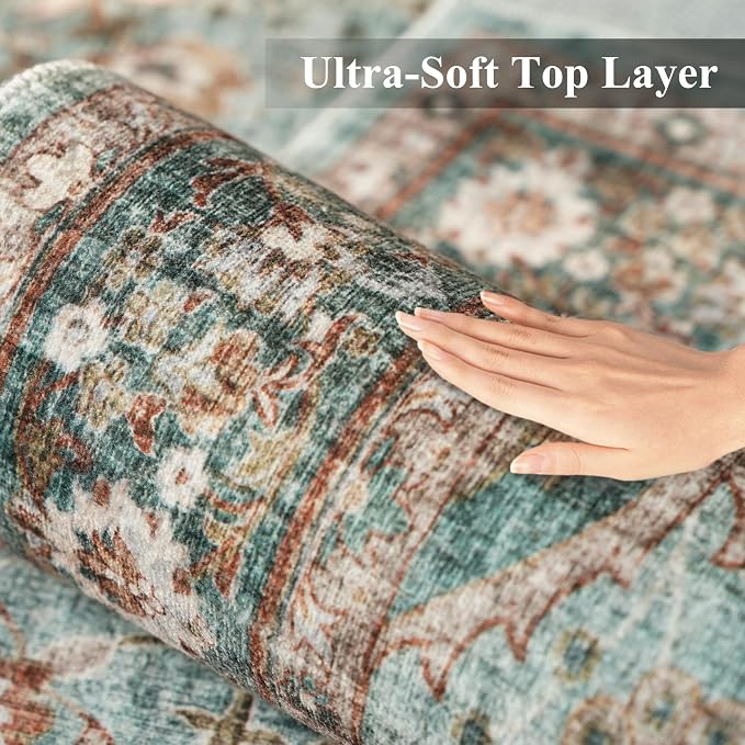 TOPRUUG Green Living Room Rug - Image 4