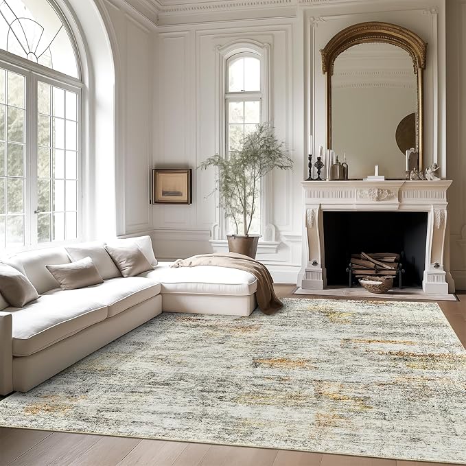 Soalmost Washable Area Rug 8x10, Large Soft Abstract Rugs - Image 7