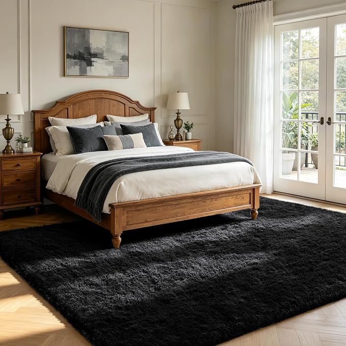 Shag Area Rugs for Bedroom Living Room, 4X6 Ultra Soft Fluffy Area Rugs for Dorm - Image 3