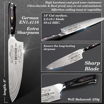 Funistree Gifts for Brother Men, Kitchen Cooking Knife Brother Gifts for - Image 3