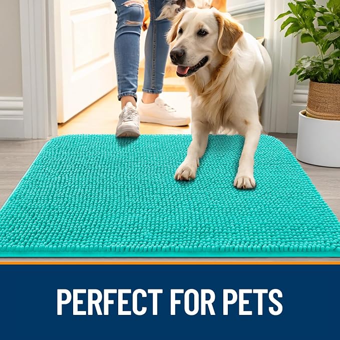 OLANLY Dog Door Mat for Muddy Paws 59x32, Absorbs Moisture and Dirt, Absorbent - Image 6